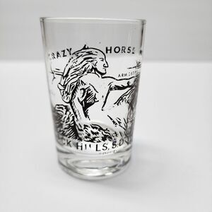 Vintage Crazy Horse Mtn. Black Hills South Dakota Juice Glass